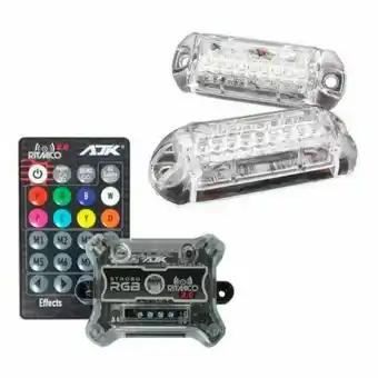 Strobo ajk rítmico rgb lançamento 2019 3 geração 2 faróis