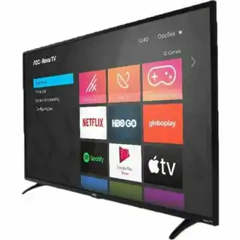 Smart tv aoc roku tv led 32" 32s5195/78 com wi-fi, milhares de apps, app roku mobile, miracast, entradas hdmi e usb