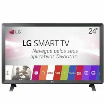 Smart tv monitor lg 24 polegadas led wi-fi webos 3.5 dtv time machine