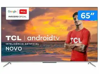 Smart tv 4k uhd led 65” tcl 65p715 android wi-fi