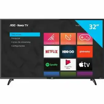 Oakley Smart tv led 32" aoc roku s5195/78g, hd hdmi usb e wi-fi integrado oferta
