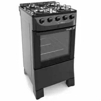 Liliani Fogão mueller 4 bocas fratello vetro preto com mesa de vidro oferta
