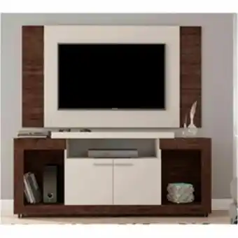 Bancada e painel para tv até 55" movie havana/off-white - caemmun
