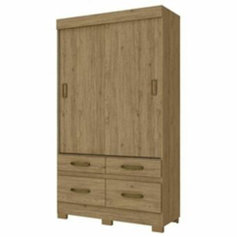 Liliani Guarda roupa briz b25 - 4 gavetas 2 portas de correr oferta