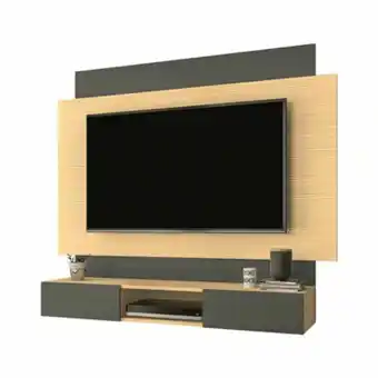 Painel home theater edn capri pinus e grafite