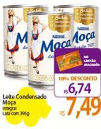 Atacadão Leite Condensado Moça integral Lata com 395g oferta