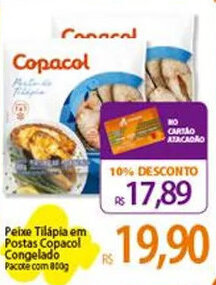 Atacadão Peixe Tilápia em Postas Copacol Congelado Pacote com 800g oferta
