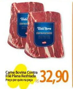 Atacadão Carne Bovina Contra File Plena Resfriada Preço por quilo na peça oferta