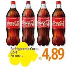 Atacadão Refrigerante Coca-Cola Pet com 1L oferta