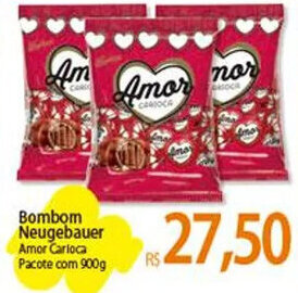 Atacadão Bombom Neugebauer Amor Carloca Pacote com 900g oferta