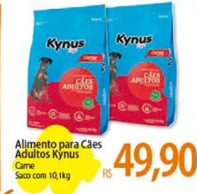 Atacadão Alimento para Cães Adultos Kỳnus Came Saco com 10,1kg oferta