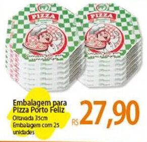 Atacadão Embalagem para Pizza Porto Feliz Oltavada 35cm Embalagem com 25 unidades oferta