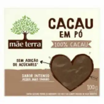Hortifruti Cacau em pó mãe terra caixa 100g oferta