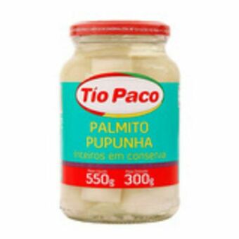 Palmito pupunha inteiro tio paco 300g
