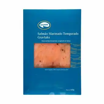 Salmão marinado congelado em fatias damm gravlaks 100g
