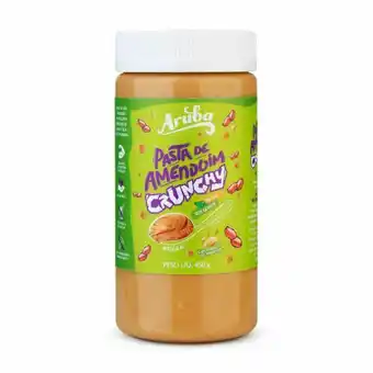 Pasta e amendoim aruba crunchy 450g