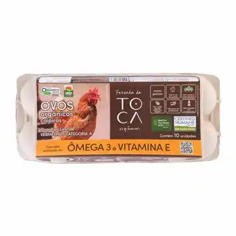 Ovos vermelhos orgânicos fazenda da toca ômega 3 com 10 unidades