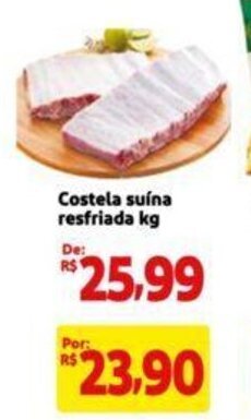 Extra Supermercado Costela suína resfriada kg oferta