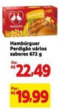 Extra Supermercado Hambúrguer Perdigão vários sabores 672 g oferta