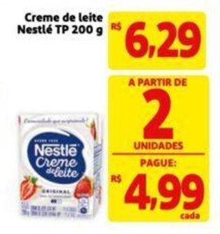 Extra Supermercado Creme de leite Nestlé TP 200 g oferta