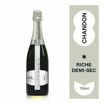 Espumante branco demi sec brasileiro chandon riche garrafa 750 ml