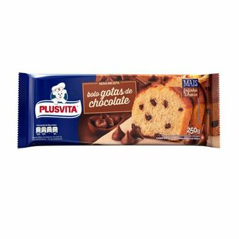 Bolo plus vita gotas de chocolate 250g