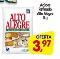 Cercadão Açúcar Refinado Alto Alegre 1kg oferta