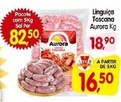 Cercadão Linguiça Toscana Aurora Kg oferta