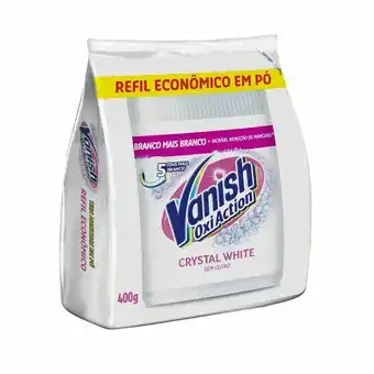 Tira manchas em pó refil vanish oxi action crystal white 400g