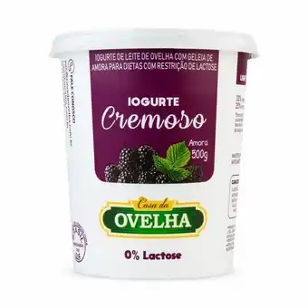 Iogurte de ovelha sem lactose casa da ovelha amora 500g