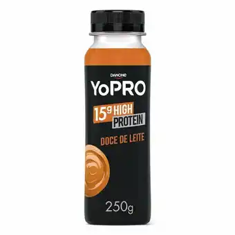 Iogurte desnatado zero lactose danone yopro doce de leite 250g