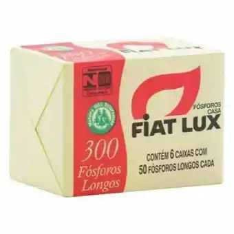 Fósforos fiat lux longo 6 caixas com 50 unidades cada