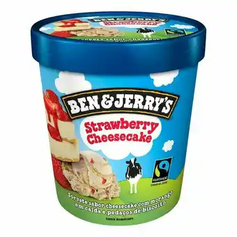 Sorvete ben e jerry's strawberry cheesecake pote 458ml