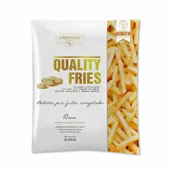 Batata congelada golden foods quality fries em palitos pré frita 2kg