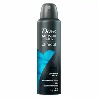 Desodorante aerossol dove men clinical cuidado total 150ml