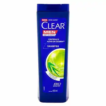 Shampoo men anticaspa clear controle e alívio da coceira 400ml