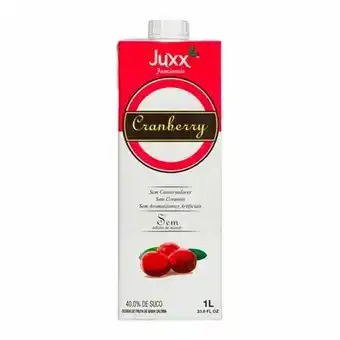 Zona Sul Suco de cranberry pronto zero adição de açúcar juxx tetra pak 1 l oferta