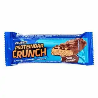 Suplemento exceed proteinbar crunch chocolate com amendoim 30g