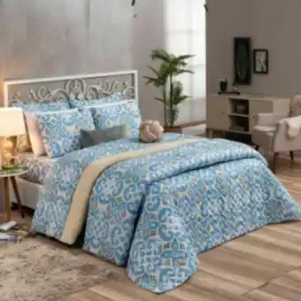 Kit cama posta casal completa col. vida e cor azulejo por...