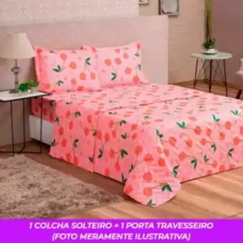 Vest Casa Kit cobre leito colcha solteiro col vidaecor 2 peças cher... oferta
