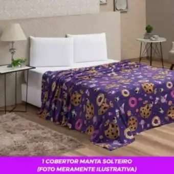 Vest Casa Cobertor manta solteiro microfibra flannel sweet space ve... oferta