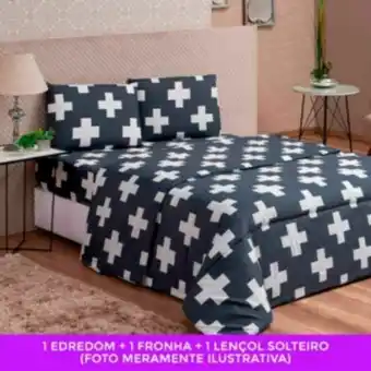 Vest Casa Kit edredom solteiro col vidaecor 3 peças geometric retro... oferta