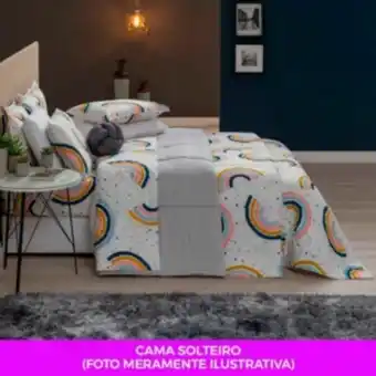 Vest Casa Kit cama posta solteiro completa col. vida e cor granilit... oferta