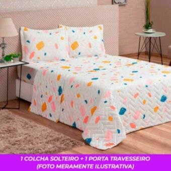 Vest Casa Kit cobre leito colcha solteiro col vidaecor 2 peças gran... oferta