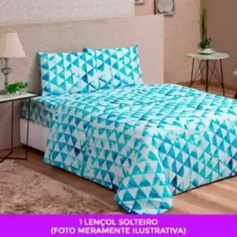 Vest Casa Lençol solteiro avulso sem elástico col vidaecor geometri... oferta