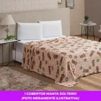 Vest Casa Cobertor manta solteiro microfibra flannel cappuccino cof... oferta