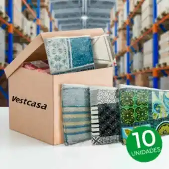 Vest Casa Caixa com 10uni kit cobre leito colcha queen 3 peças sort... oferta