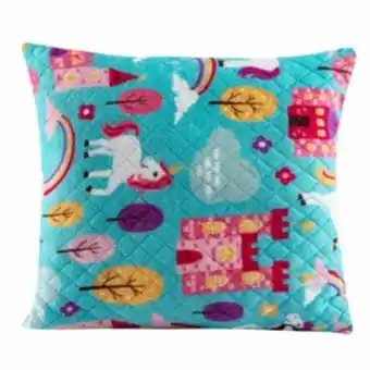 Almofada flannel matelado 60x60cm unicorn rainbow vestcas...