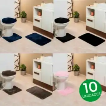 Vest Casa Jogo de banheiro 3 peças canelado sortido vestcasa kit 10... oferta