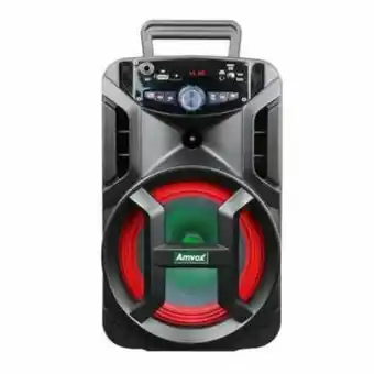 Caixa amplificada amvox aca-188 gigante usb, sd, bluetooth, led 180w